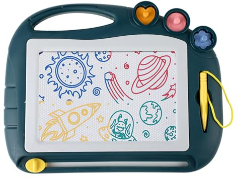 Lavagnetta Cancellabilebambino, Lavagna Magnetica per Ragazzi e Ragazze da 3 a 5 Anni con 3 Timbri