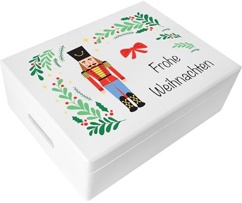 Creative DECO Blanca Caja Regalo para Navidad Personalizado - Cascanueces