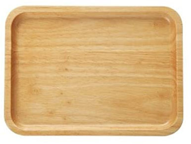 OQHAIR Vassoi Piatto da Dessert in Legno Pane alla Frutta Piatti in Legno Rettangolo Piattino Rotondo Vassoio da tè Stoviglie Piatto per Pallet Stoviglie (Dimensioni : Small)