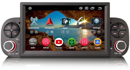 erisin 8-Core 4GB+64GB Android 14 Autoradio carplay per Fiat Panda, Radio bluetooth auto Supporto Senza fili Carplay Android Auto DSP WiFi SWC GPS Navigatore Auto IPS Schermo Tattile
