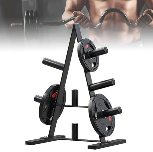HEAXIY Olympischer Hantelbaum für Hantelscheiben, robuster kommerzieller Hantelständerhalter für das Heim-Fitnessstudio, Organizer für 5 cm Lange Hantelscheiben