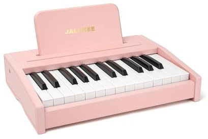 JALOKEE Kids Piano Keyboard, Digital Piano for Kids, Music Educational Instrument Toy, Wood Toy for 3+ Girls and Boys (Pink, 25 Keys)