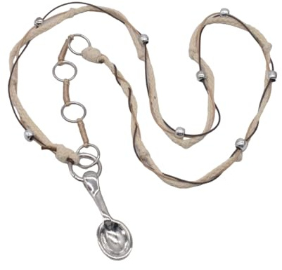 CHIZISX Vintage Styles Spoon Pendant Necklace Unique Spoon Pendant Necklace in a Vintage Styles Unique Clavicle Chain Accessory
