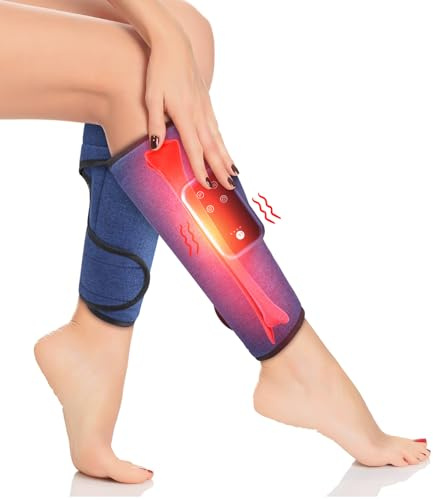 2 Stück Beinmassagegerät Kabellose, Wadenmassagegerät, Heißdruckmassagegeräts, Massagegerät Bein mit 3 Intensitäten und 3 Modi für Müdigkeit lindern, Ein Geschenk für Mama, Papa und Freunde