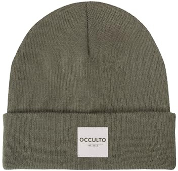 Occulto Herren & Damen Winter Mütze (Model: Eli), Beanie Grün