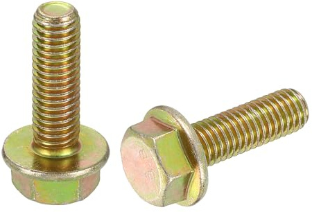 QUARKZMAN 20 Stück Sechskantflanschschraube M8-1.25 x 25mm Metrische Flansch Sechskantschraube Vollgewinde DIN 6921 Flanschschrauben Sechskantschrauben Kohlenstoffstahl Verzinkt Bunt