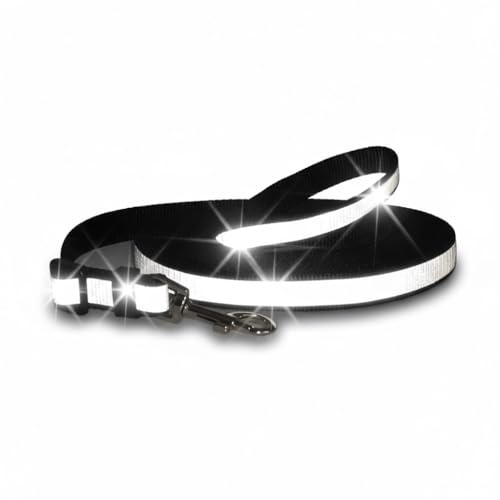Beroni® Katzenleine lang 3m, 5m stark reflektierend stufenlos verstellbar, Leine für Katzen schwarz für Halsband und Katzengeschirr Balkon, Garten und Auto (3 Meter)
