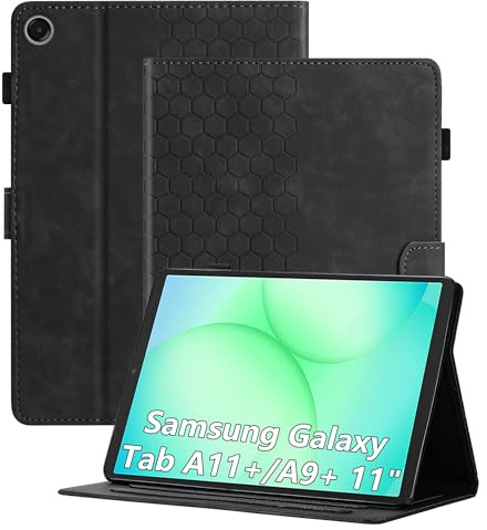Cicili Hülle für Samsung Galaxy Tab A11 Plus + (2025)/ A9 Plus + (2023)-11 Zoll, Flip Case Cover für (SM-X216B/SM-X210/SM-X218) Tablet Folio Schutzhülle mit Tasche Ständer PU Lederhülle - Schwarz