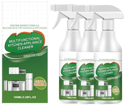 Enzymskumrengöring, köksrengöring, multifunktionell oljerengöring, kraftfull rengöringsspray, snabb och enkel rengöring, lämplig för köksredskap (3 st)