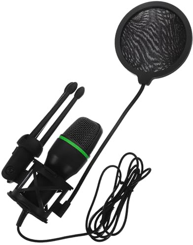 GETAJGHSD Microfono Condensatore USB Struttura in Metallo e Plastica per Gaming Riduzione Rumore e Qualità di Registrazione Kit Microfono Desktop Nero e Colore Casuale per
