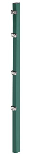Alberts 677671 Stängselstolpe för staket med dubbla stavar | med klämfäste | varmförzinkad | längd 1750 mm | stolpe 60 x 40 mm