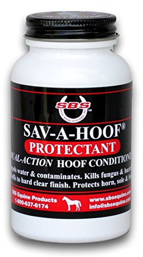 SBS Equine | SAV-A-HOOF PROTECTANT | Dual-Action Hoof Conditioner | Antiseptic Barrier Against Infection | Repels Moisture & Contaminates (7.5 Fluid Oz)