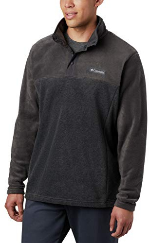 Columbia Herr Steens Mountain Half Snap, Fleece Pull Over, Charcoal Heather/Haj, Storlek M
