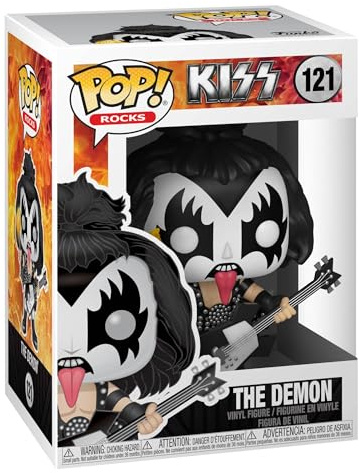 Funko POP! Rocks: KISS-The Demon - Samlarobjektsvinylfigur - Presentidé - Officiella varor - Leksaker för barn och vuxna - Musikfans - Modellfigur för samlare och display