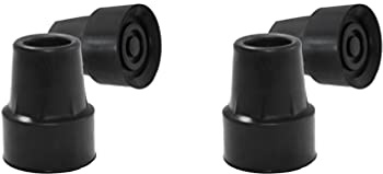 PEPE Mobility - Krücken Gummi 22 mm 21 mm (x4 Stück), Gummifüße Gehstock Gummipuffer, Spazierstock Gummifuß Rutschfest Schwarz