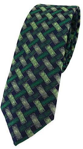 TigerTie schmale Designer Krawatte mit Motiv Flechtmuster