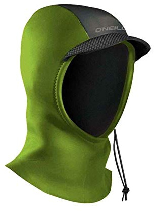 ONeill Youth Kids Junior Psycho 3mm Hood Dayglo Green - Unisex - Visor - Anatomical Fit - Exterior: Smoothskin Material