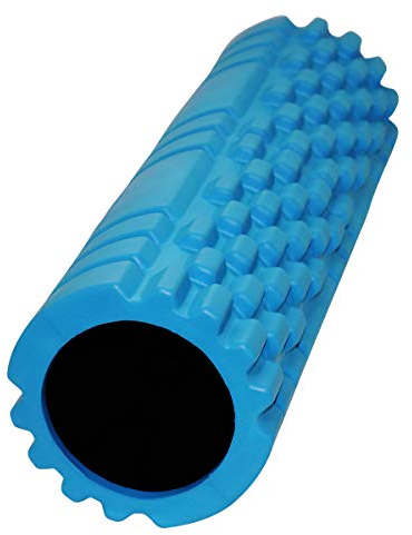 Massagerolle für Yoga, Fitness und Andere Sportarten. Faszienrolle aus Leichtem Schaumstoff EVA. Pilates Rolle zum Training und Massage, Fördert Regeneration und Durchblutung. (Blau)
