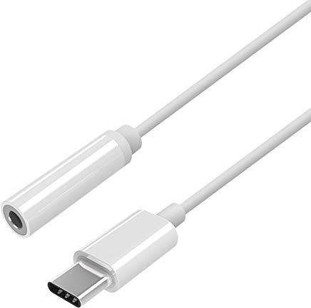 AISENS - A109-0384 - Conversor USB-C a Audio Estilo Apple, USB-C/M-Jack 3.5/H, Blanco, 15cm