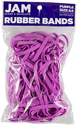 JAM PAPER Bandas de goma duraderas – Tamaño 64 – Bandas de goma multiusos – 100 unidades