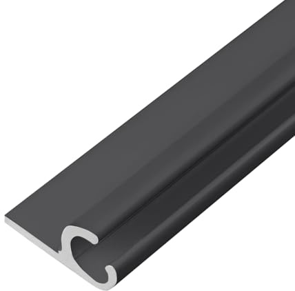 LYSEL® Kederschiene Kederleiste Kederprofil 15x30mm pulverbeschichtet 1m 45° Schwarz Ø10mm für Keder 6-9mm