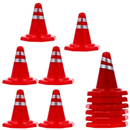 NUOBESTY 12Pcs Traffic Cones Plastic Road Cone Simulation Roadblock Signs Construction Cones Safety Road Parking Cones for Traffic Road