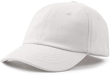 XIAOHAWANG Baby Baseball Cap Jungen Kinder Basecap Mädchen Atmungsaktiv Sommermütze UV Schutz Baseballkappe Klassische Sommer Cappy (Weiß,48cm)