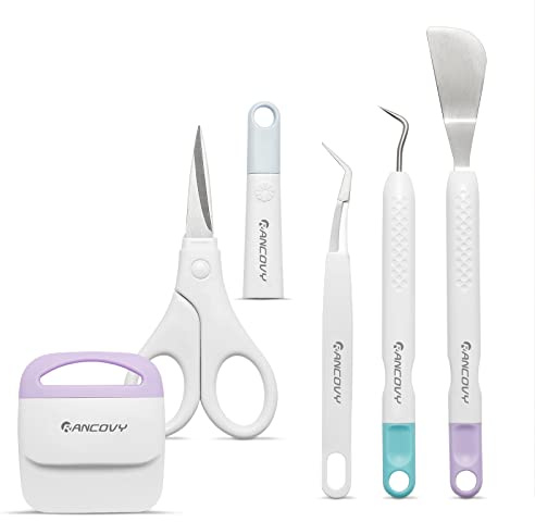 Conjunto básico de herramientas para herramientas de desmalezado de vinilo Cricut para Cricut/Silhouette/Siser/Oracal 631 651 751 Vinilo, kit de 5 herramientas de manualidades de cartulina