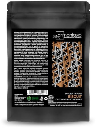 Henné Biscuit Castano Chiaro Naturale Bio - tinta vegetale