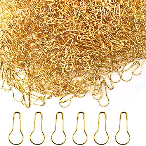 Yosawo 500Stück Sicherheitsnadeln Calabash Pin Kürbis Pins für Stricken Maschenmarkierer DIY Fertigkeit-Herstellung (Gold)