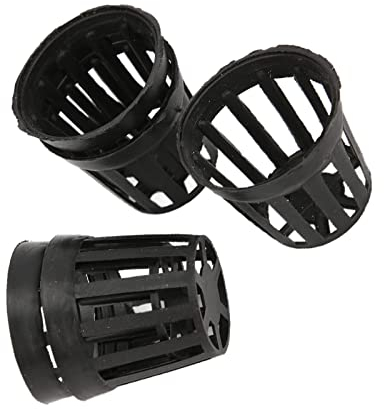 MYSUNBAR Aquatic Net Cups Aquatic Plastic Garden Aquarium Pflanzkorb Zum Pflanzen Im Innen- oder Außenbereich Schwarz 10pcs