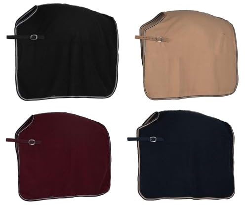 netproshop Weiche Nierendecke mit Fleece Ausreitdecke mit Schweifkordel Shetty bis XLFull, Groesse:XL Full, Farbe:Dunkelblau