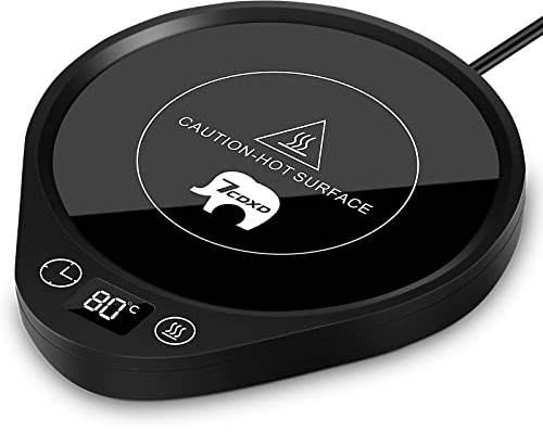 Intelligenter Tassenwärmer Elektrisch mit Anpassbare 2-12H Erhitzungszeit und Automatische Abschaltzeit, 4H-Auto-Shut-Off und mit 3 Temperatureinstellungen zum Erhitzen Kaffeewärmer