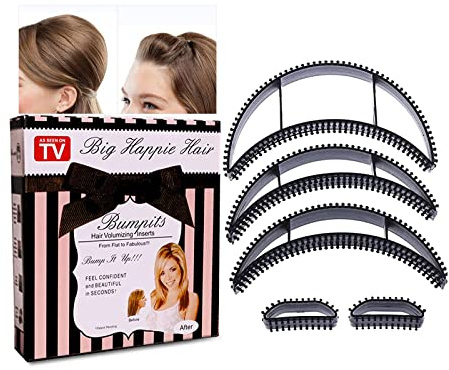 5Pcs Schwarz styling coiler set Bump it Volumen Haar Zubehör Haar Unebenheiten für Volumen Einsatz Flauschige friseurwerkzeuge für frauen und mädchen