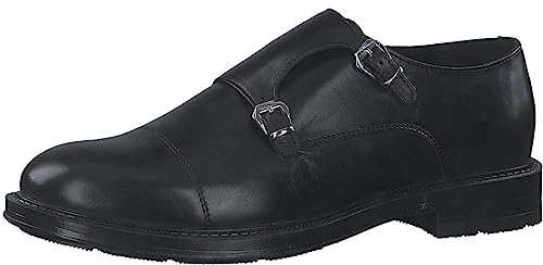 MARCO TOZZI by Guido Maria Kretschmer Herren Anzugschuhe Double Monkstraps aus Leder mit Schnallen, Schwarz (Black), 46