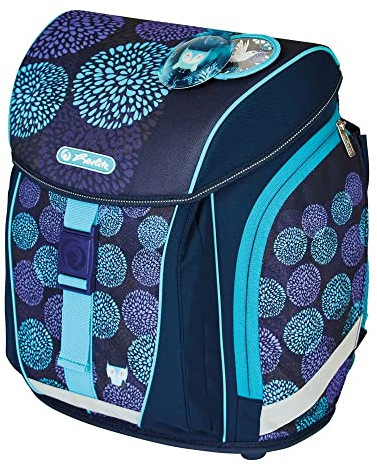 Herlitz Schulrucksack Filolight Plus Jugend Schulranzen Rücktasche | Volumen 16L | Herren Damen Unisex Sport | Für Student Schüler | Inklusive Beutel und Federmappe | Flower Owl