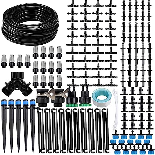 GFFG Bewässerung Kit, 178pcs DIY Bewässerungssystem 40m, Garten Micro Drip System Garten Automatische Sprinkler Tröpfchenbewässerung Gartenbewässerung für Garten, Flower Bed, Terrasse Pflanzen