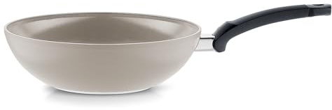 Fissler Ceratal Wok de 3,7 L y 28 cm de Diámetro, Aluminio, Sartén de Cerámica Revestida Antiadherente, Borde Alto, Libre de Pfas/Ptfe, Fabricado en Alemania, Inducción