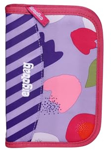 ergobag Federmäppchen | 22-teiliges Set mit Lyra Buntstiften und Lineal sowie Stundenplan-Fach und Kleingeldfach für die Schule