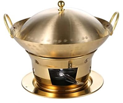 UGCER Ensemble de Buffet de réchaud en cuivre-réchaud à Alcool marmite Chauffe-Plats poêle Chaude pour Les Mariages, Les traiteurs et Les fêtes