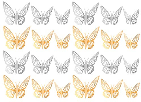 ibasenice Stücke 3d Schmetterling Wandaufkleber Abziehbilder Abnehmbare Wanddeko für Home Office Jungen und Mädchen Dekorative Aufkleber