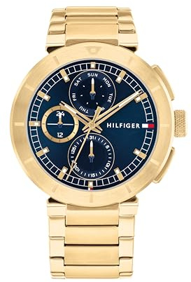 Tommy Hilfiger Multi Zifferblatt Quarz Uhr für Herren mit Edelstahlarmband