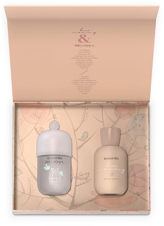 Suavinex, Eau de Cologne Set für Baby und Mama, mit Eau de Cologne für Babys, klassisch, 100 ml + Eau de Toilette für Damen, Dear Mommy 100 ml, ideal als Geschenk, frisch und zart, Zerstäuber