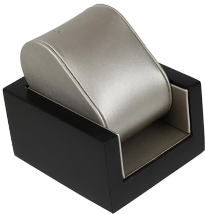 SAFIGLE Uhrenständer aus Leder für Armbanduhren und Schmuck, Schwarz