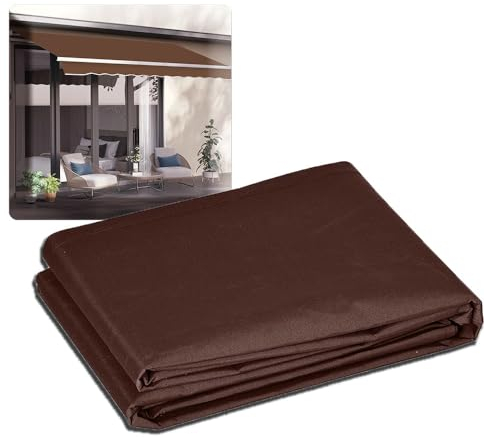HAEKEBC Klemmmarkise Ersatz Markisentuch 300cm Breite Balkon Markise Ersatzstoffe, Markisenbespannung Ersatz Markisenstoff Für Tür Fenster, Sonnenschutz Markisenstoffen(8x6.5ft/250x200cm)