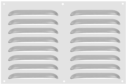 PATIKIL 12 x 8 Cubierta de Ventilación de Rejilla de Acero Inoxidable Rejilla de Aire de Pantalla para Cocina de Casa Chimenea Baño Pared Techo Tono Plateado