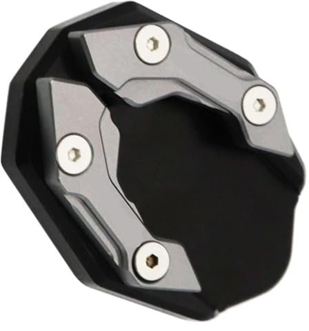 Motorrad Seitenständer Für Y&amaha NVX155 Für AEROX155 NVX 155 Für AEROX 155 Motorradzubehör CNC Aluminium Seitenständer Vergrößern Platte Kickstand Erweiterungszubehör(Grey b)