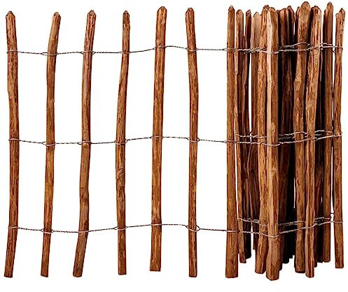 wichteltür,miniatur deko,Staketenzaun Haselnussholz 90 x 500 cmGeeignet für Gärten, Zäune, Ästhetik