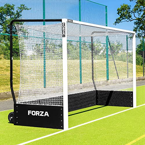 FORZA FIH Hockey Goal Nets - Free Hanging Hockey Goal Nets – 12ft x 5.6ft, Durable, UV Treated, Reinforced for High Performance (White, Single)