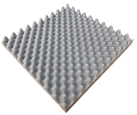SHBHWS 50 x 50 x 1,5 cm, schalldämmende Akustikschaum-Behandlung, schallabsorbierender Lärmschwamm aus Baumwolle, hervorragende Schalldämmung(Grey)